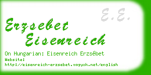 erzsebet eisenreich business card