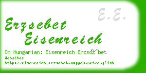 erzsebet eisenreich business card